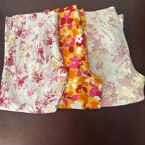 Lot of 3 Floral Patterned Pants